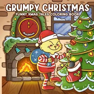 Grumpy Christmas 30 Desenhos de Natal para colorir FOLHAS SOLTAS + Acetato NÃO VAI ENCADERNADO em Oferta na Shopee
