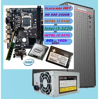 COMPUTADOR pc cpu NOVO INTEL i3 ou i5 MEMÓRIA 8GB ou 16GB SSD HD 240GB FONTE 200W com GARANTIA GAMER