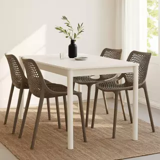 Kit 4 Cadeiras Suits Fendi Sala Jantar Sorveteria Restaurante Gourmet Escola Área Externa em Oferta na Shopee