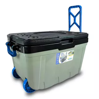 Cooler Com Rodinhas 54 Litros Térmica Com Alça Transporte Para Conservação Bebidas e Alimentos
