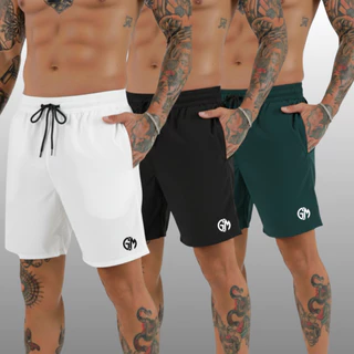 KIT 3 Bermuda Mauricinho Masculina Treino Corrida Academia Short Tactel Praia Verão Confortavel