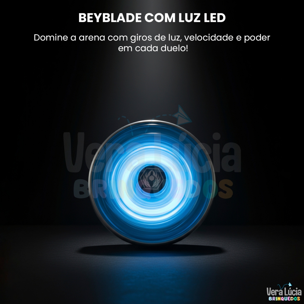 Beyblade com Lançador e Led Metal Fusion Brinquedos Infantil Tornado ...