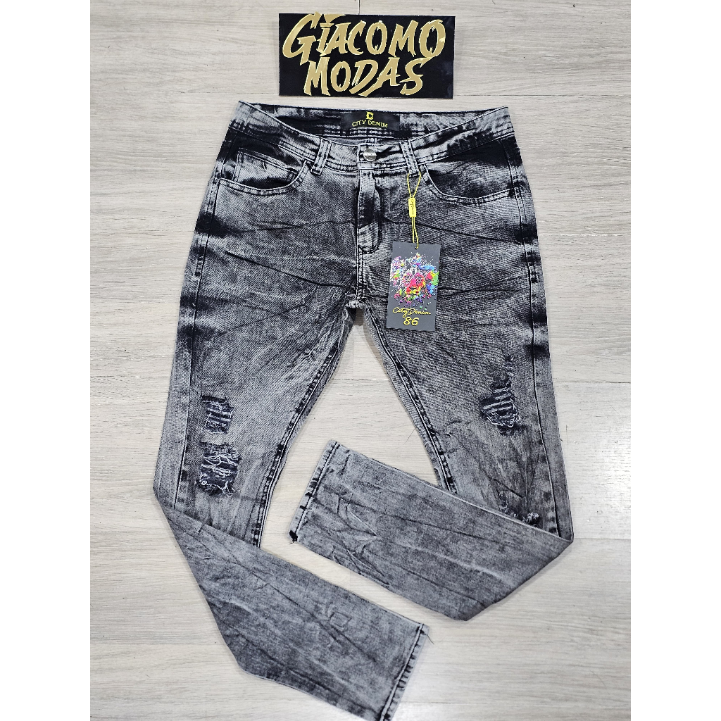 Calça Jeans Masculina Destroy Linha Premium | Shopee Brasil