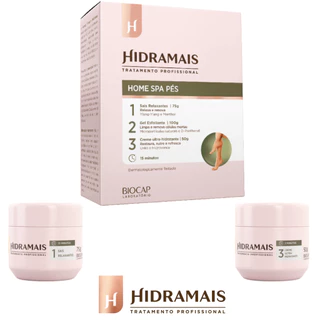 Kit Hidramais Home Spa Pés – Sais Relaxantes + Gel Esfoliante + Creme Ultra-Hidratante – Tratamento Completo em Oferta na Shopee