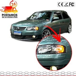 Par Seta Conjugada Temporizada Universal 25W Canbus — Laranja DRL + Pisca