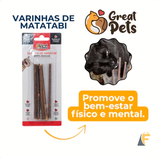 Varinha de Matatabi Brinquedos Gatos Felinos Great Pets em Oferta na Shopee
