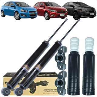 Kit Traseiro Amortecedor Coxim Batente Gm Onix Prisma Sonic em Oferta na Shopee
