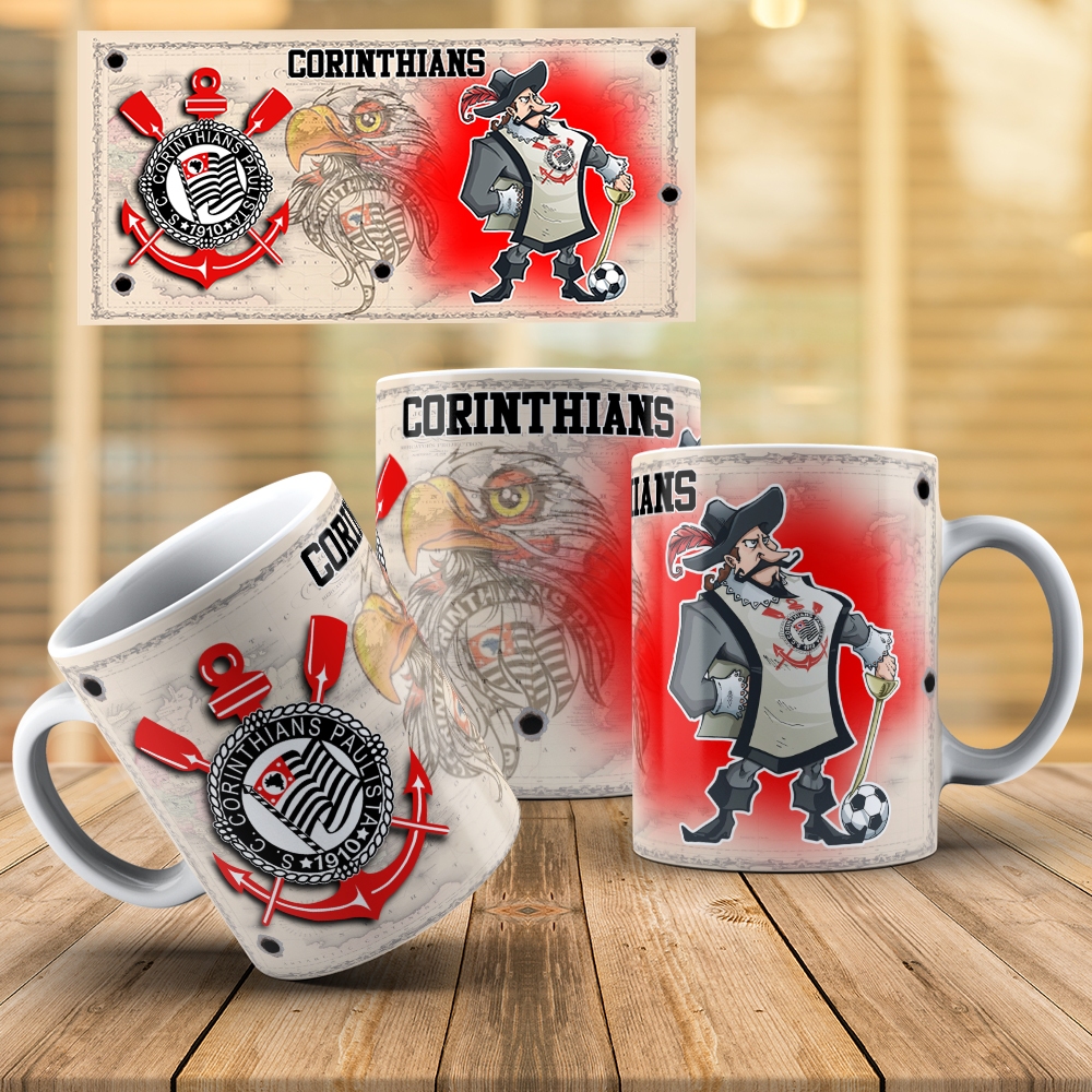 Caneca Corinthians Personalizada 325ml | Escudo Oficial e Alma ...
