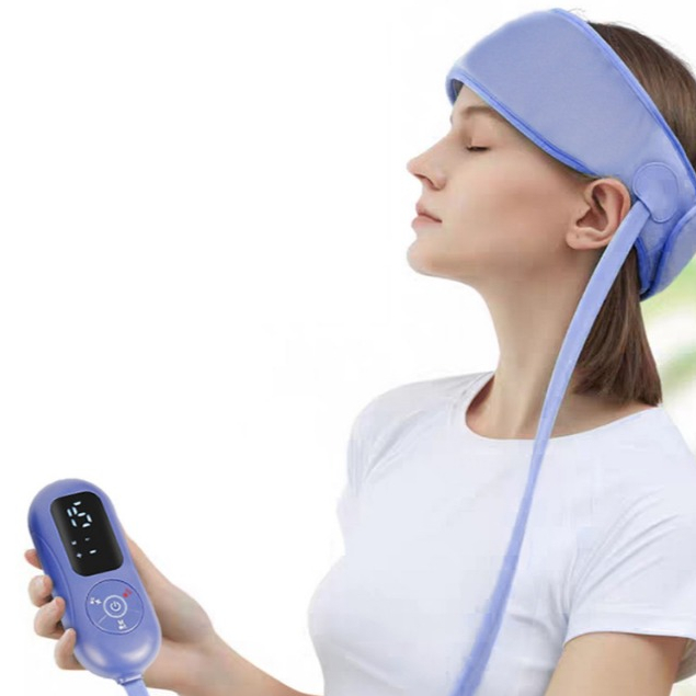 Massageador de Cabeça Elétrico Alívio Dor de Cabeça Portátil Compressa ...