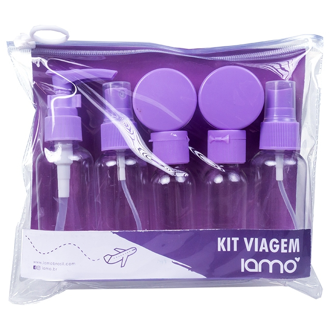 Frascos para Viagem Iamo – Recarregáveis, Mini Potes e Espátula | Ideal para Cosméticos e Aprovados para Bagagem de Mão