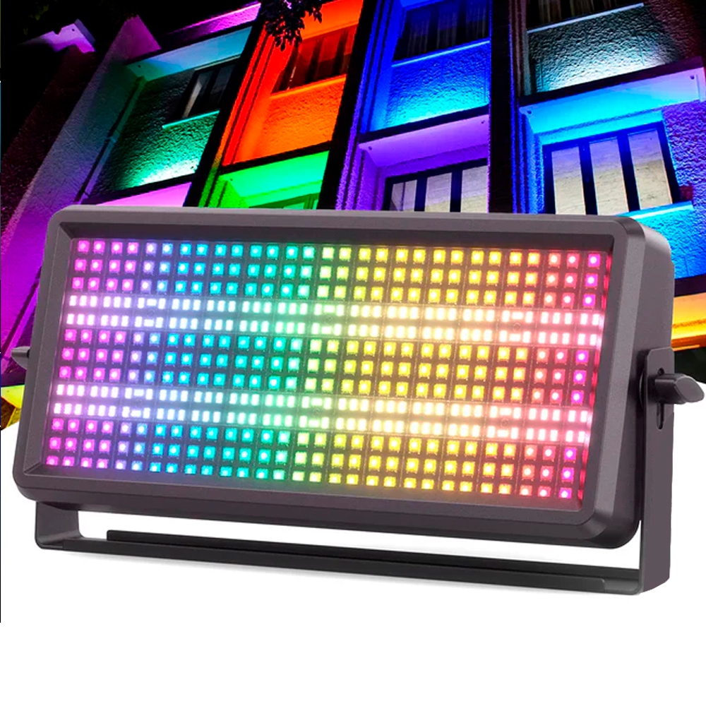 Strobo Led Colorido 990 Super LEDS Rgbw Mesa Dmx512 Automatico Batida ...