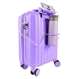 Mala de Bordo | Nuvem | 10kg | Suporte Celular | Porta Copo | Cadeado TSA | Entrada Usb | Viagem em Oferta na Shopee