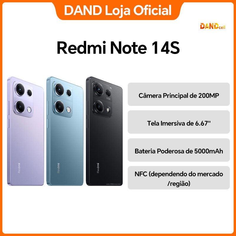 Redmi Note 14S 4G 512GB+12GB RAM Versão Global | Shopee Brasil