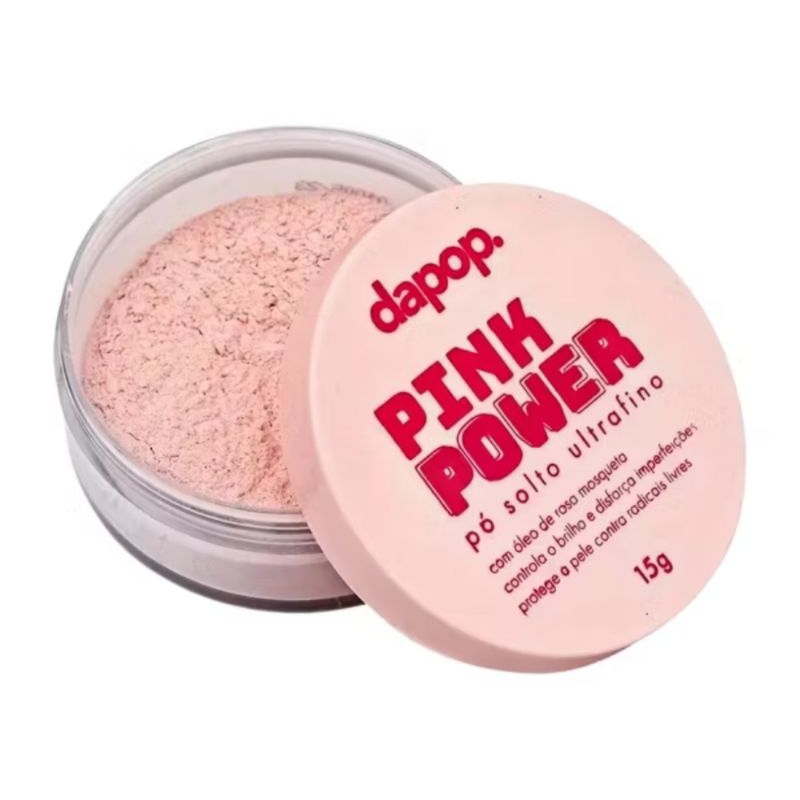 Pó Solto Rosa Pink Powder Dapop - Acabamento Aveludado Profissional ...
