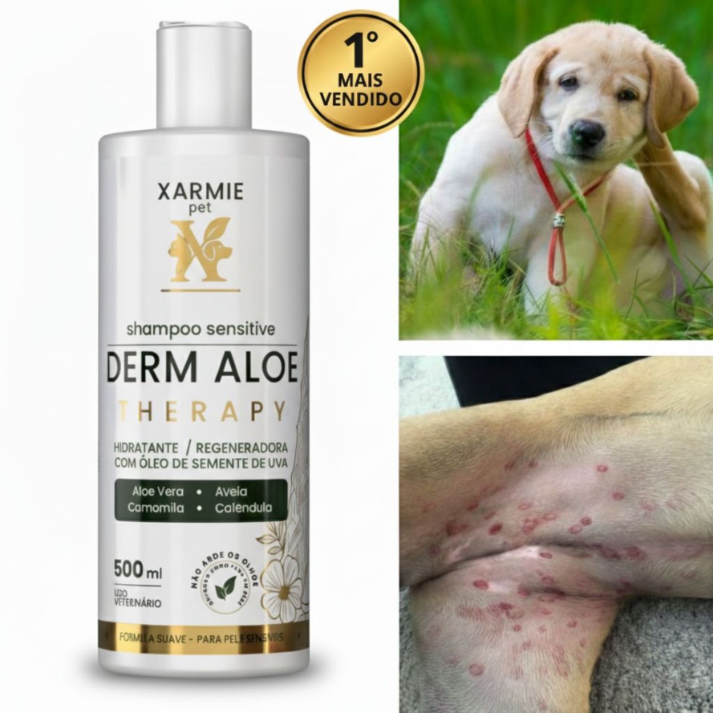 XARMIE Shampoo Natural para Cachorro – Combate Dermatite, Alergia e ...