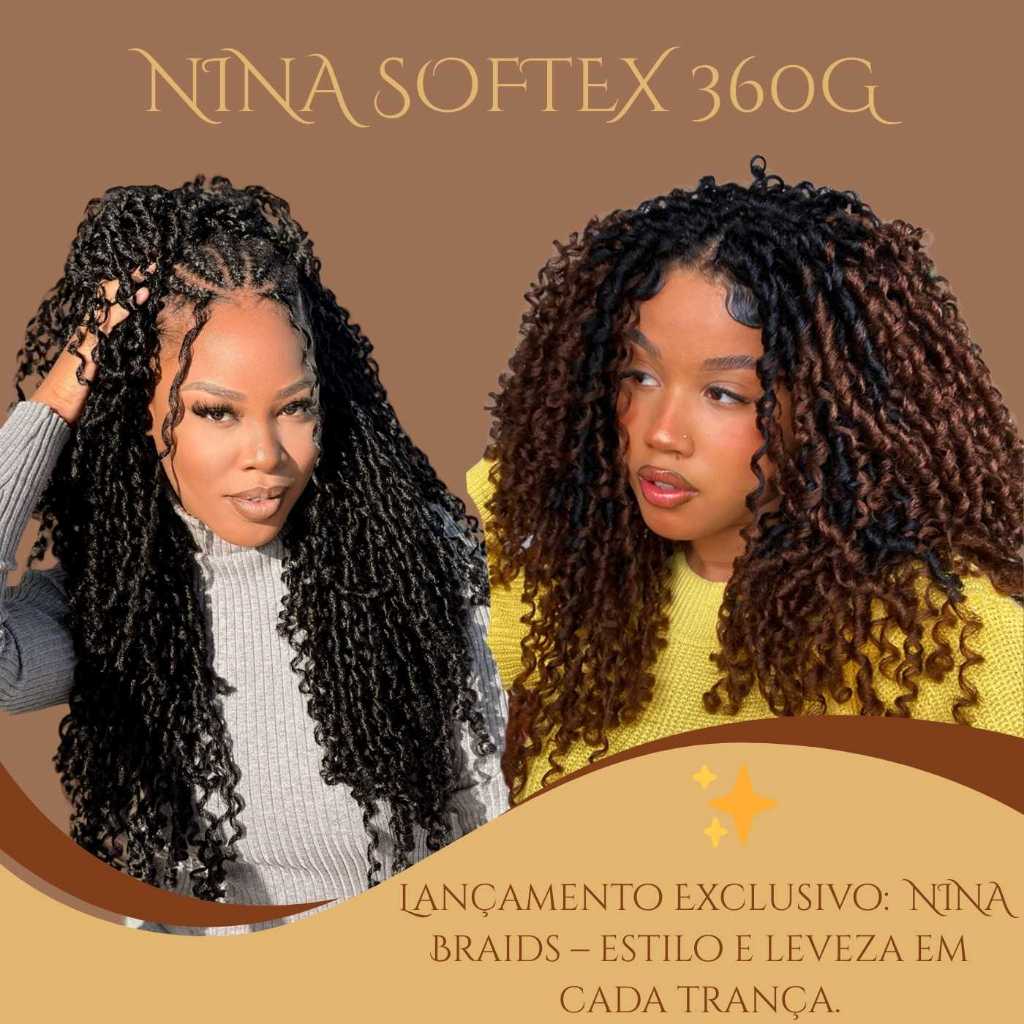 Cabelo Nina softex 360G 5em1 Cacheado Crochet Fibra japonesa