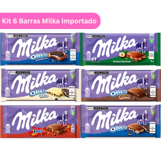 Kit 6 Barras Chocolate Milka 100g Importado (6 Unidades)