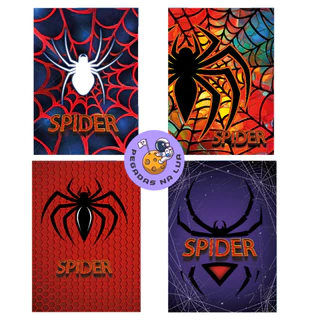 Kit 5 Cadernos Brochurão X Spider Aranha 96 Folhas 1 Matéria Máxima