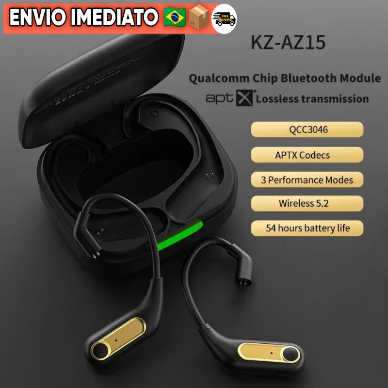 KZ AZ15 Módulo Adaptador Bluetooth para Fones KZ - Pronta Entrega Envio Imediato