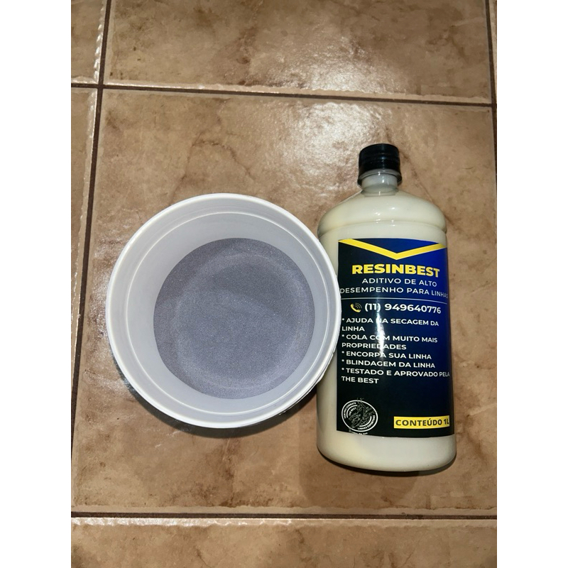 Resinbest 1L + 1KG azulbest acinzentado malha 320. (Cor da cola pode trocar no chat)