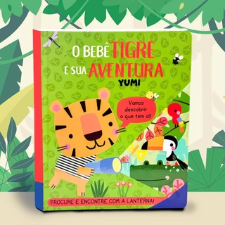 Livro-Lanterna Infantil Animais da Selva – O Bebê Tigre e Sua Aventura | Livro Educativo Interativo em Oferta na Shopee
