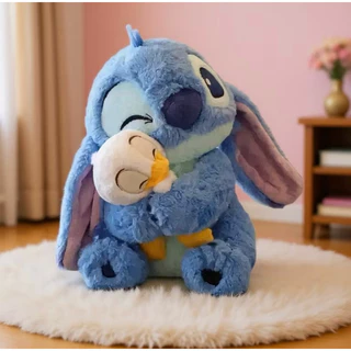 Pelúcia Lilo & Stitch 22cm E Angel 21cm Disney Antialérgico
