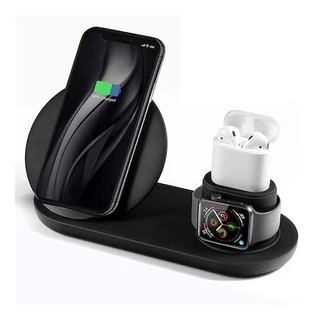Carregador Indução Dock 20W 4 Em1 Compatível iPhone AirPods e Appel Watch seire 1 Ate seire 7