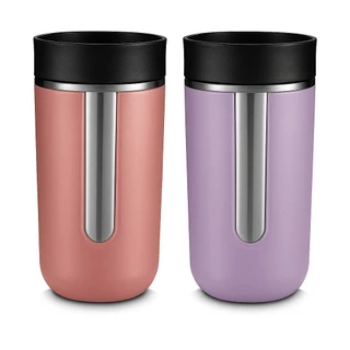 Copo Térmico Inox 350ml Parede Dupla com Tampa Antivazamento Conserva Quente e Frio Chá Café