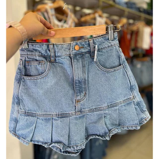 jeans com cropped e saia Conjunto Feminino 8101