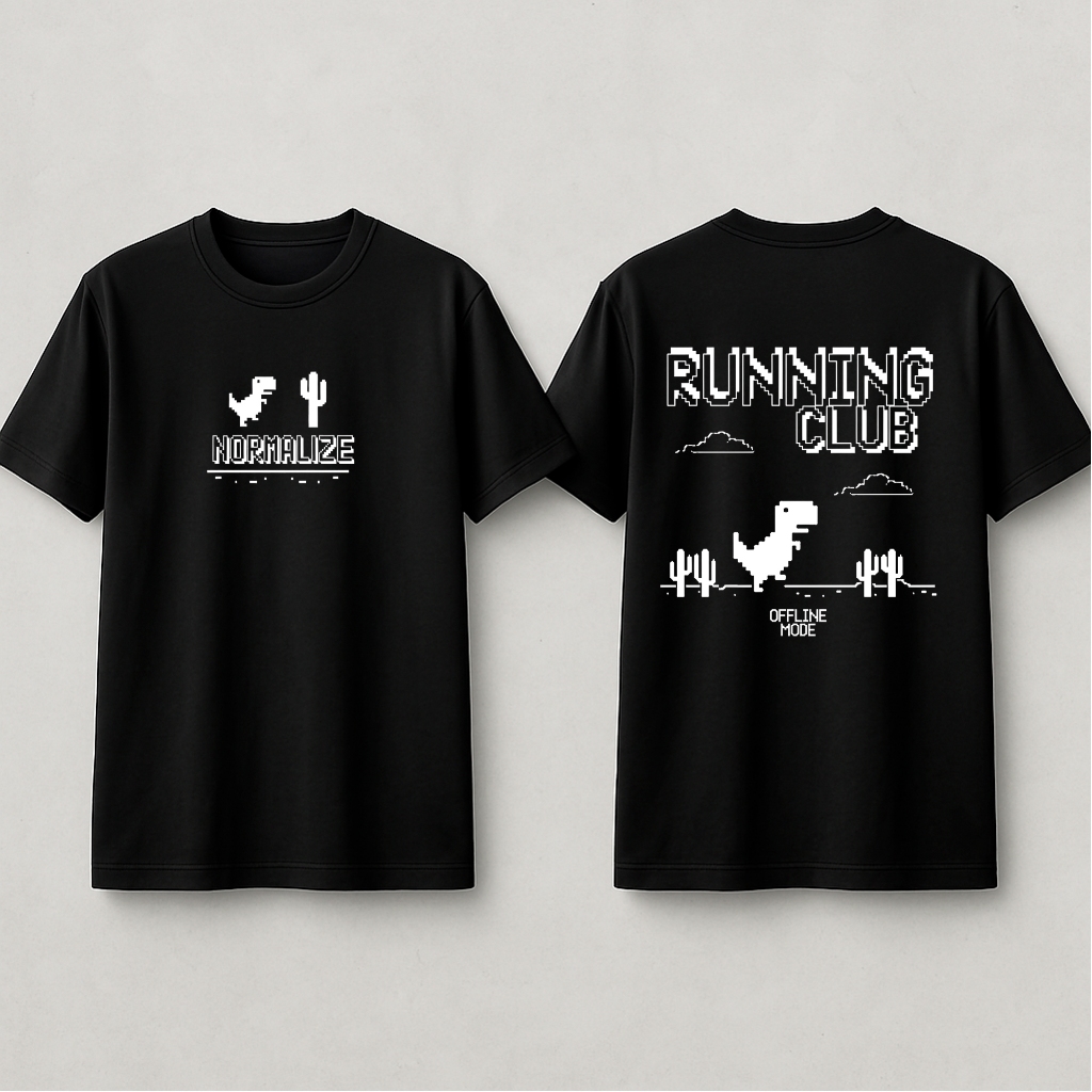 Camisa Camiseta Dino Academia T-Rex Game Offline Running Club Treino 326