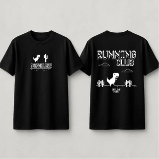 Camisa Camiseta Dino Academia T-Rex Game Offline Running Club Treino 326