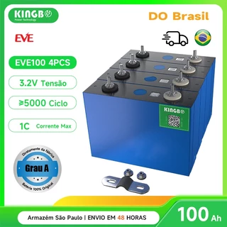 Kingbo Power 4PCS EVE100Ah lifepo4 Bateria 3.2 V Grau A Bateria para sistema solar off-grid