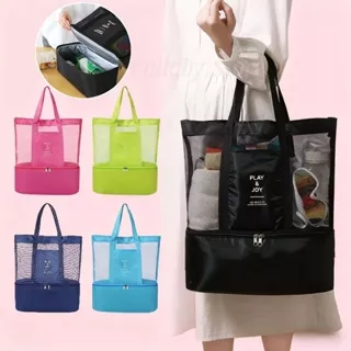 Bolsa de Praia com Separação Seco/Úmido - Multiuso para Viagem, Academia ou Praia Grande Capacidade em Oferta na Shopee