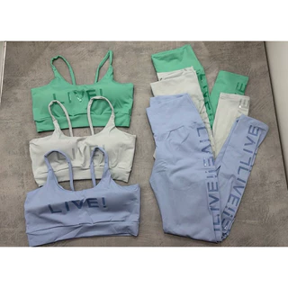 Conjunto Fitness Poliamida Premium Top E Legging Cintura Alta Blackout Academia