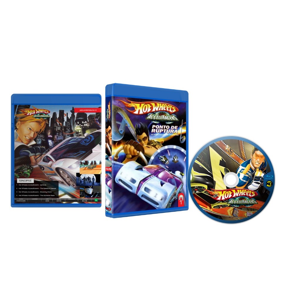 Bluray Coleção de Filmes Hot Wheels Dublado Fullhd com Luva