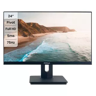 Monitor PCFort T2420 24" Led Full HD - HDMI - VGA - PIVOT com ajuste de altura em Oferta na Shopee