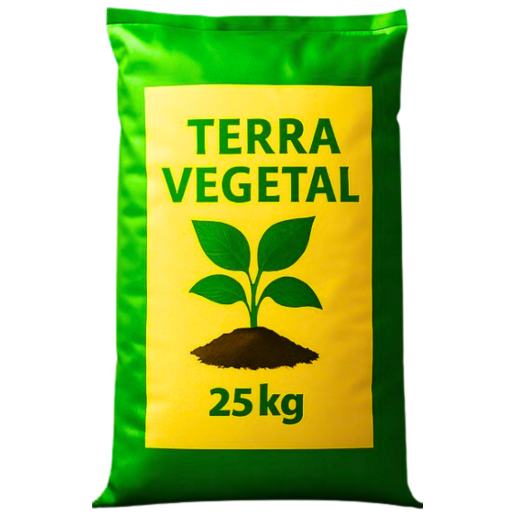Terra Vegetal 25kg Solo Fértil Pronto Para Horta e Jardim Saco Cultivo ...