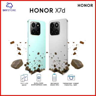 HONOR X7d 4G, 256GB / 8GB RAM, Processador Qualcomm Snapdragon 685, Câmera 108MP, Bateria 6500mAh, Versão Global
