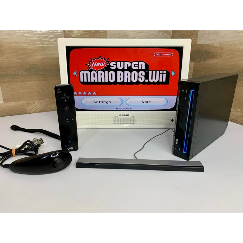 Nintendo Wii Preto Desbloqueado 64GB | Shopee Brasil