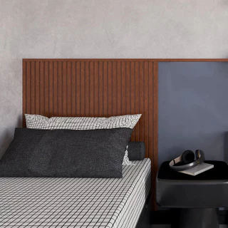 Kit Cabeceira Solteiro Painel Ripado Autocolante | Linha Urban Bronze em Oferta na Shopee