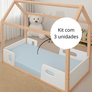 Kit 3 Lençol Mini Cama MONTESSORIANA Infantil 150X70cm Avulso Percal 400 Fios em Oferta na Shopee