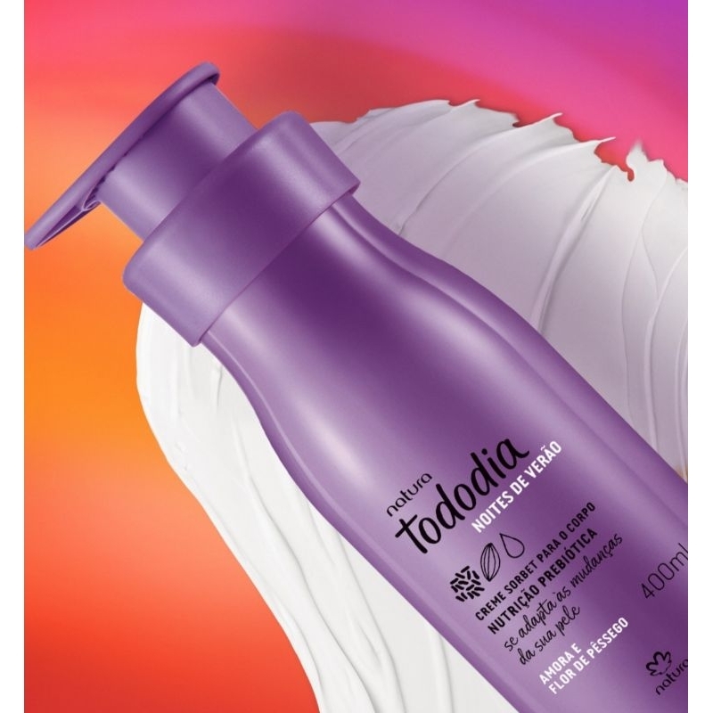 Creme hidratante Tododia Noites de Verão Amora e Flor de Pêssego 400ml