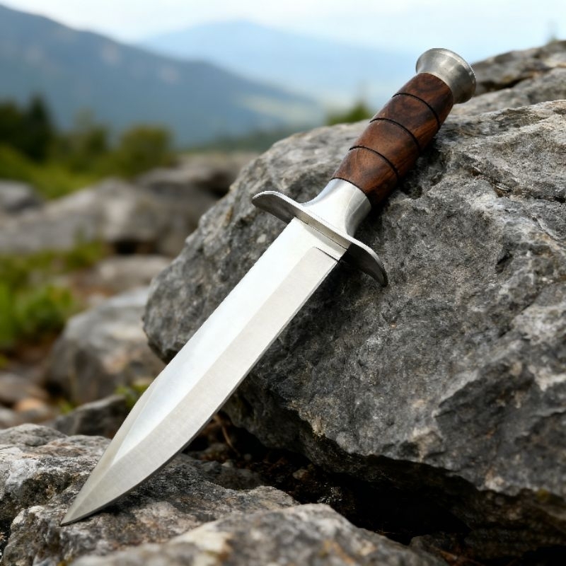 faca para Churrasco pesca Camping aço inox cabo em madeira cm-xz3