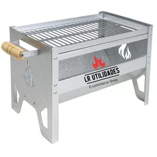 CHURRASQUEIRA GALVANIZADA PEQUENA COM GRELHA COMPACTA Mini Campeira Movel + ENVIO RÁPIDO E SEGURO