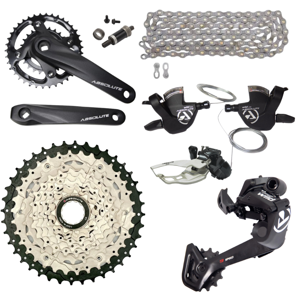ケイウッド Kit Transmissão 2x9 Absolute 18v Pedivela Corrente K7 11/40