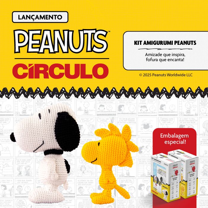 Kit Amigurumi Peanuts (Snoopy e Woodstock) Círculo | Shopee Brasil