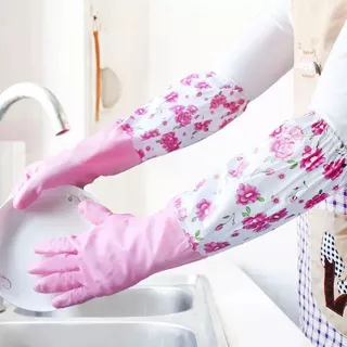 Luvas De Borracha À Prova D'água Ferramentas De Lavagem De Louça Para Uso Doméstico em Oferta na Shopee