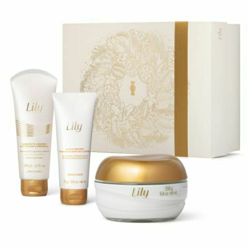 Lily Boticario Kit Presente Acetinados (3 itens) | Shopee Brasil