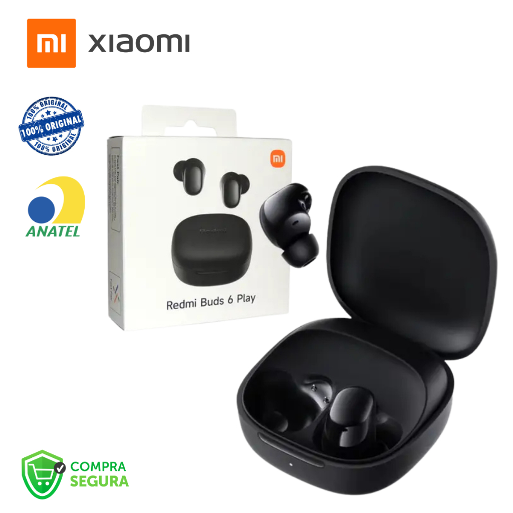 Redmi Buds 6 Play Fone de Ouvido Bluetooth 5.4 Sem Fio, Bateria 57mAh ...