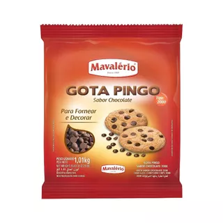 Gotas Cobertura Pingo Sabor Chocolate Forneável 1,010Kg Mavalério